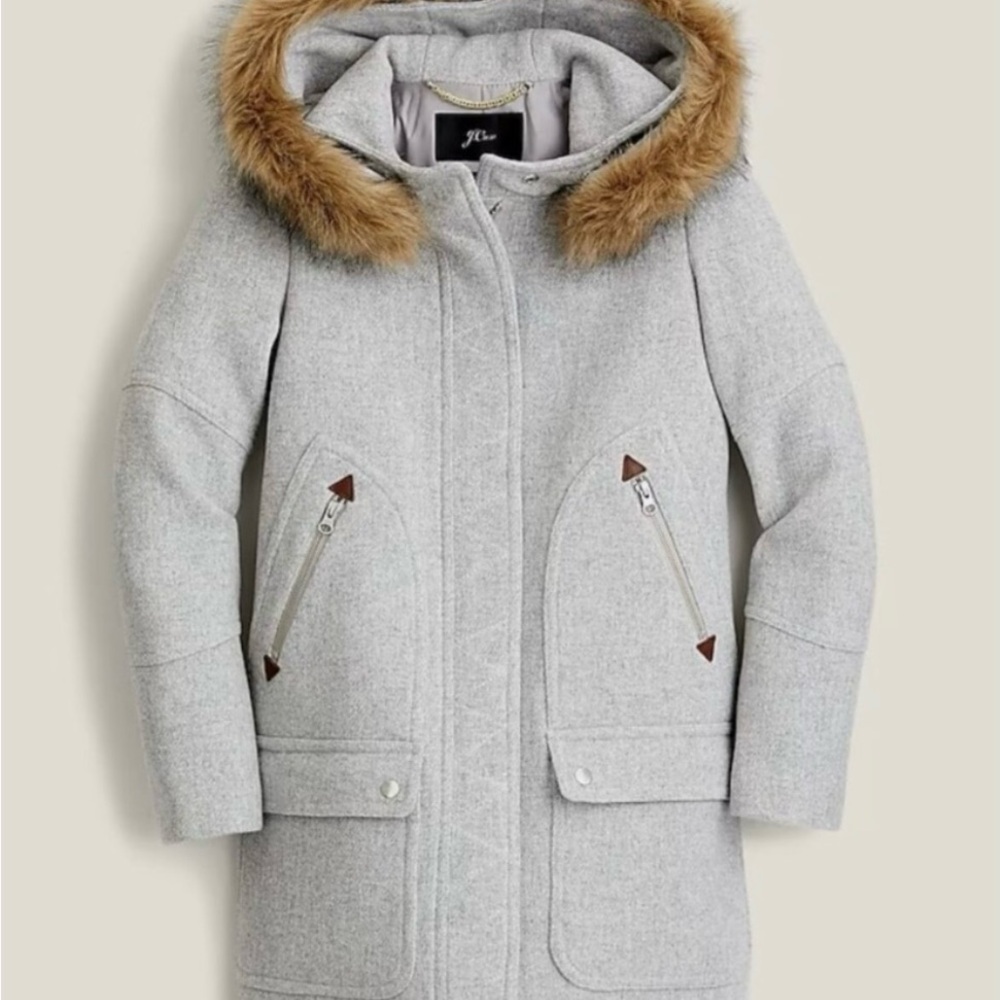 J. Crew Chateau Parka Grey Size 0P